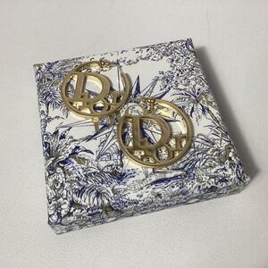 Dior Vintage Gold Hoop Earrings